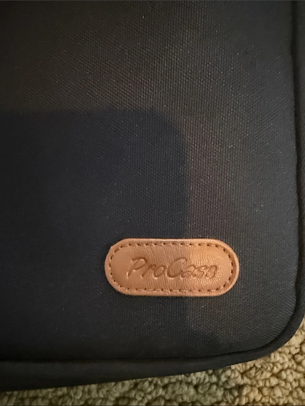 Men's black canvas Laptop Briefcase folio